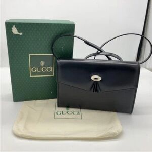 Gucci Black Leather Crossbody Bag